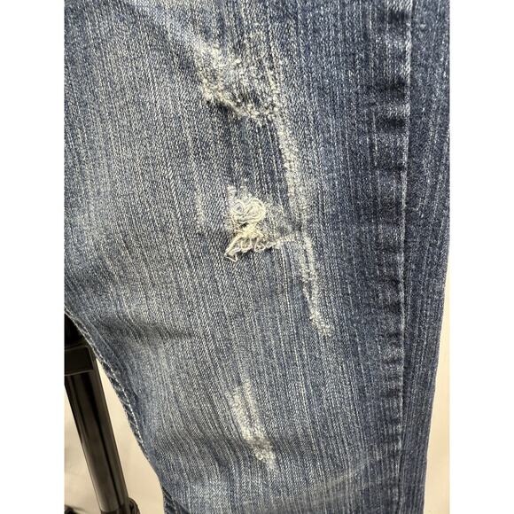 Red Rivet Jeans Women’s 11 Bootcut Blue Denim Fleur De Lis Rhinestone Pockets - Picture 11 of 16